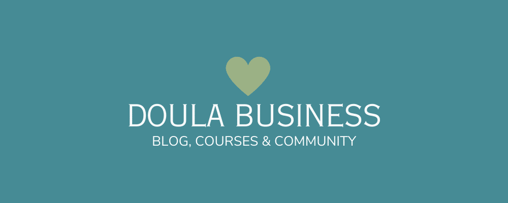 The words DOULA Business on a green background.